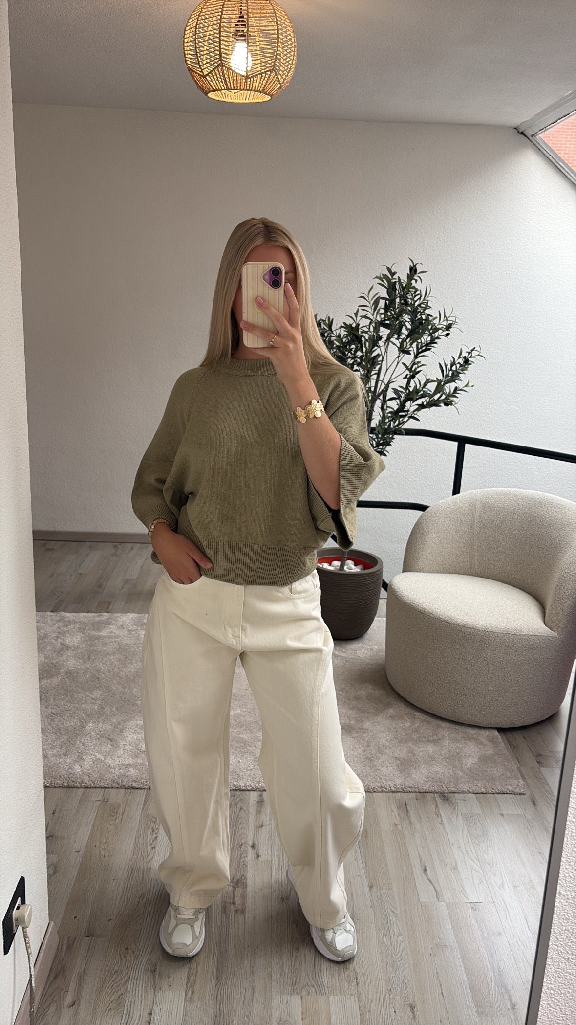 KHAKI KNIT TOP