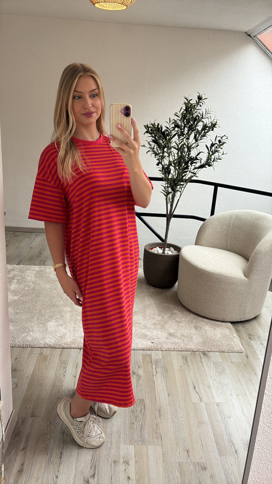 T-SHIRTJURK ORANJE-ROZE