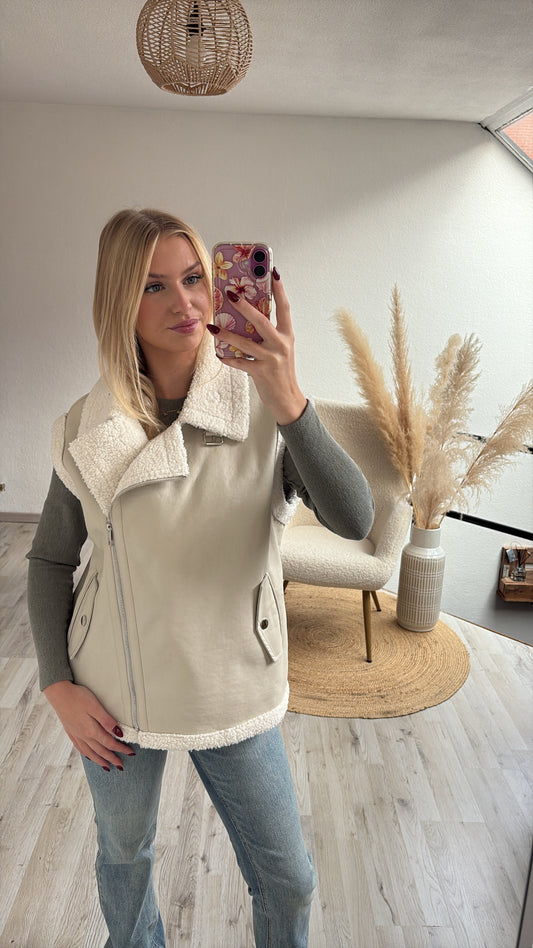 Beige gilet
