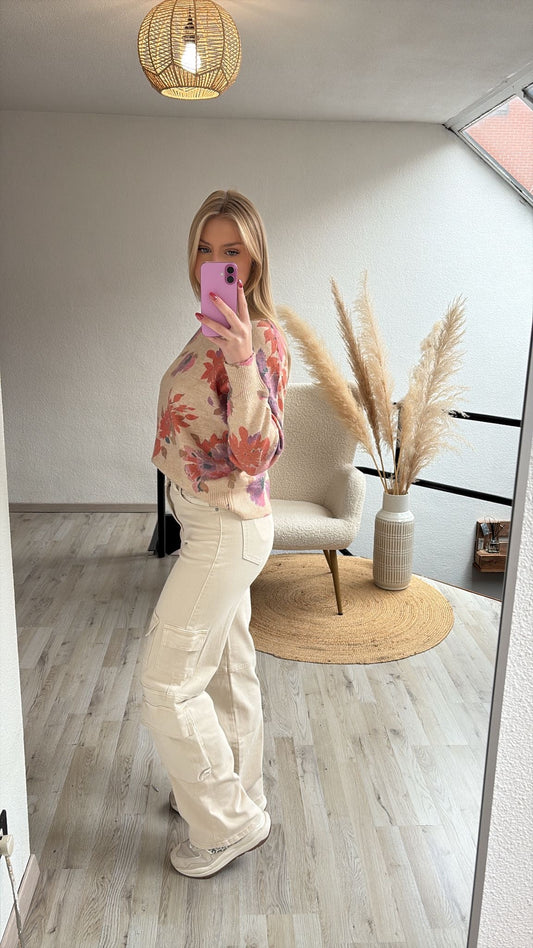 Gebloemde trui