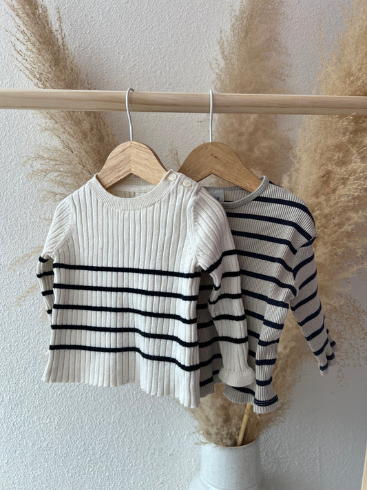 2 gestreepte shirtjes