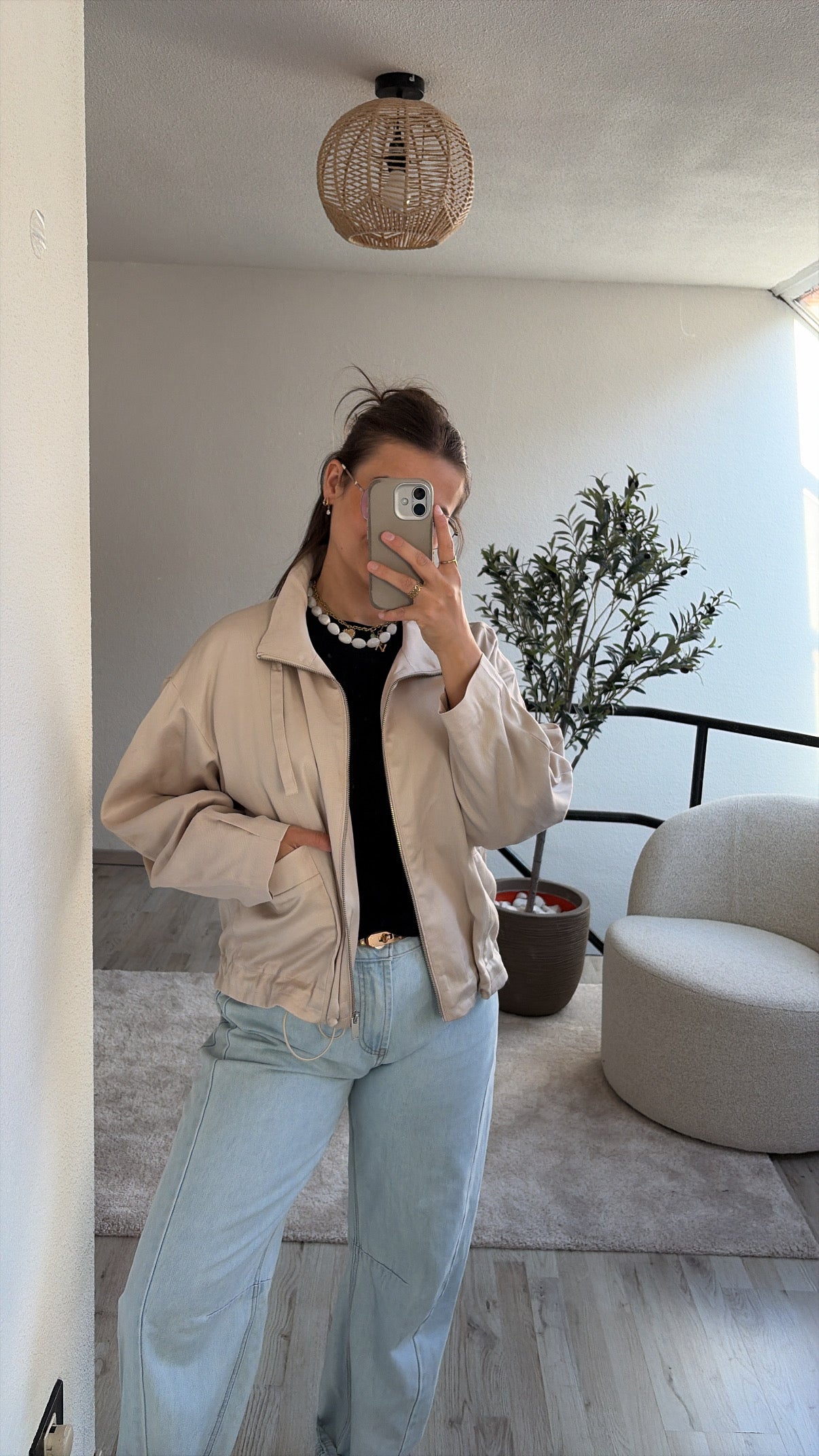 BEIGE BOMBERJAS