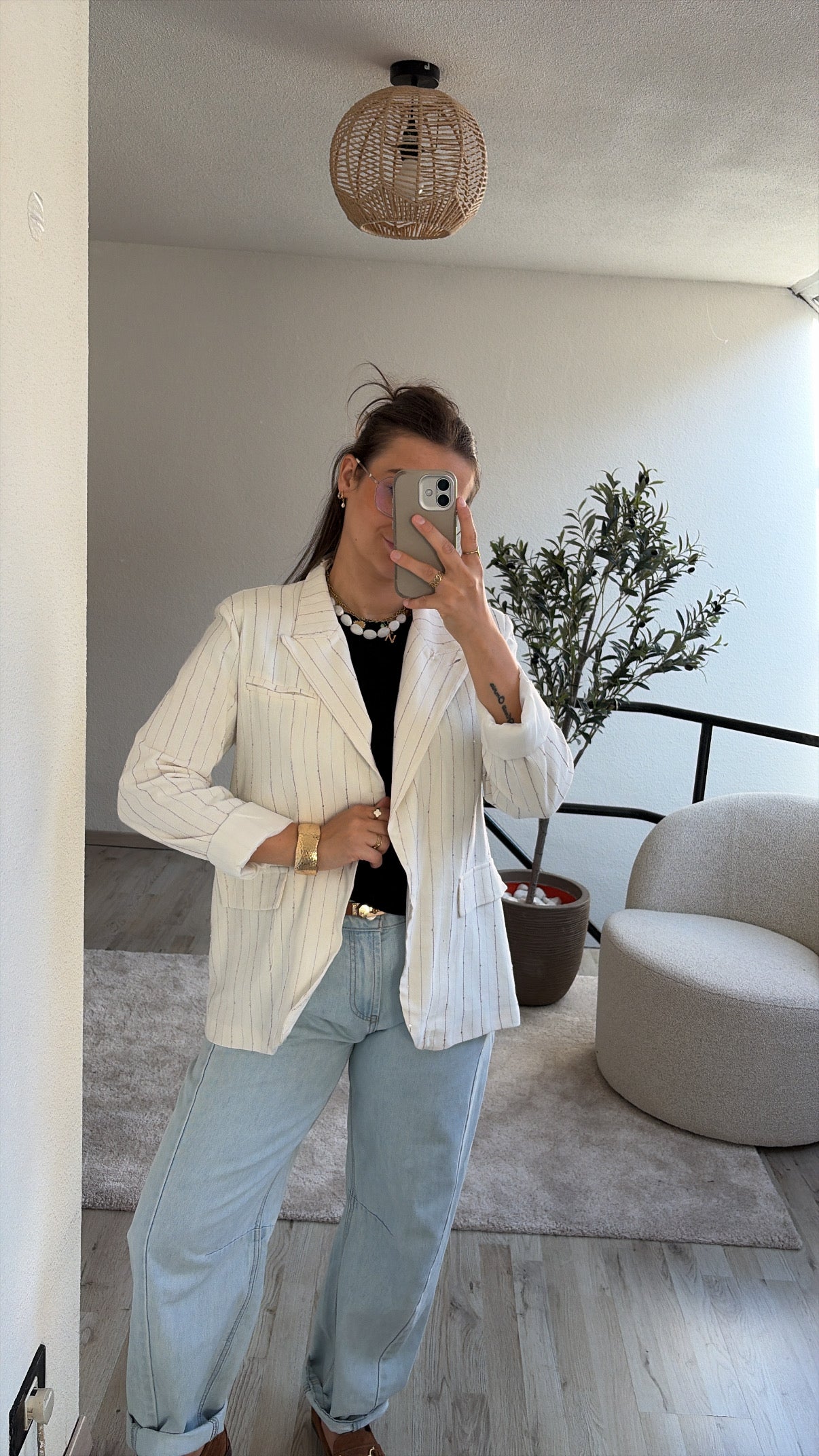 GESTREEPTE BLAZER