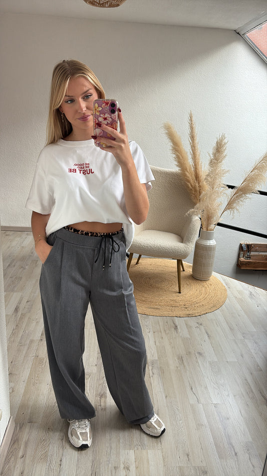 Pantalon leopard grijs