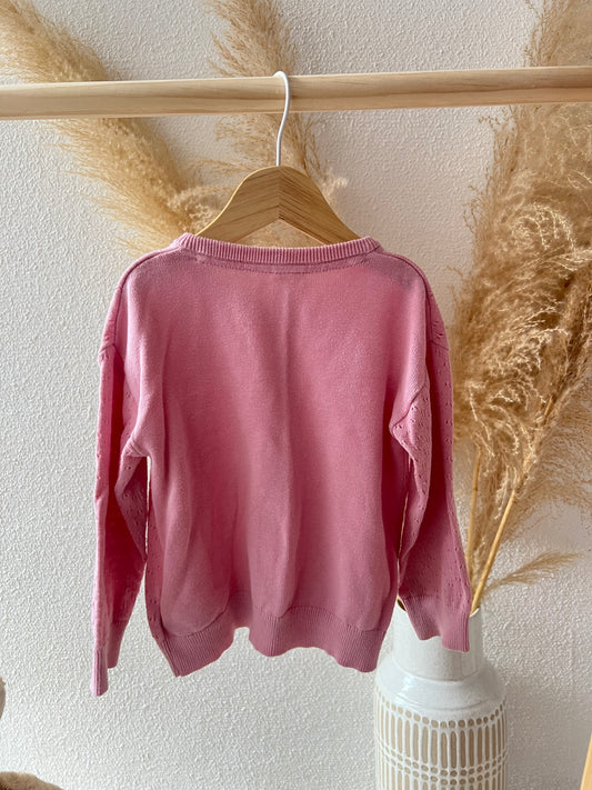 Roze cardigan