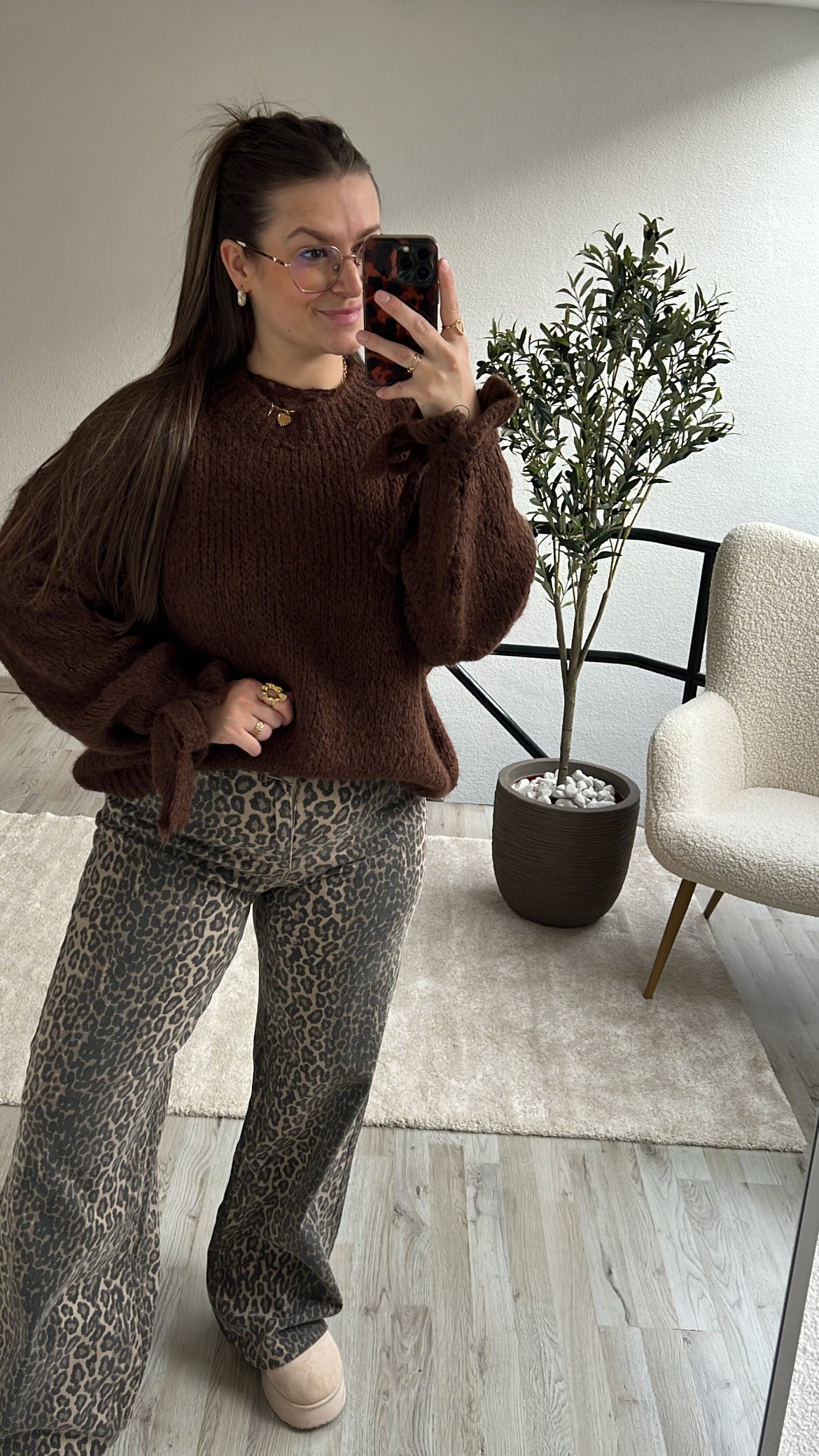 CHOCO KNIT STRIK MOUW