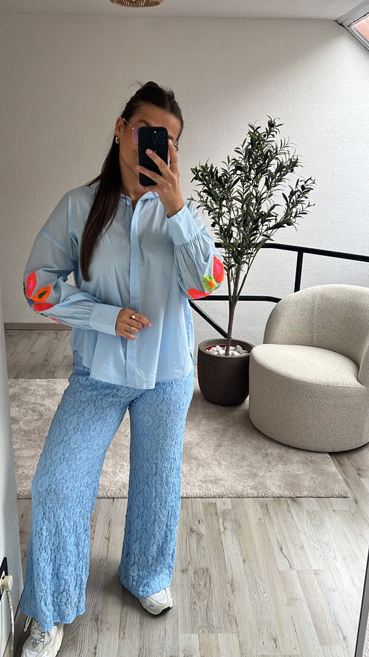 KANTEN BROEK BLAUW