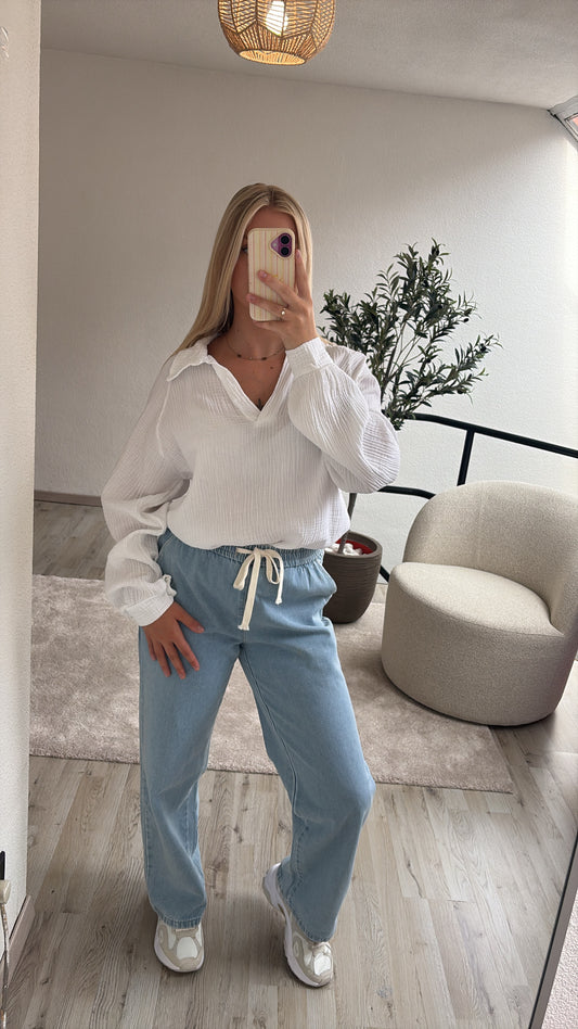 WITTE TETRA BLOUSE