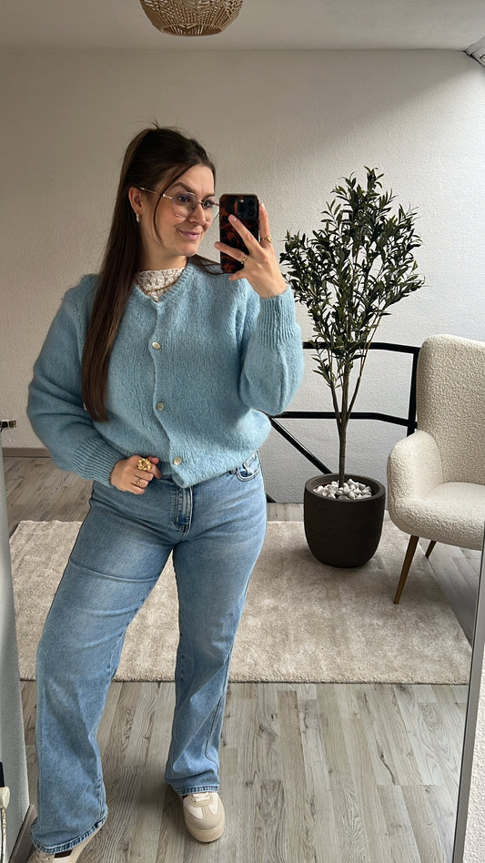 BLAUWE CARDIGAN