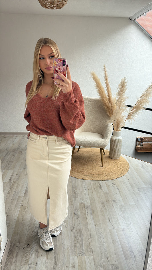 Jeansrok beige