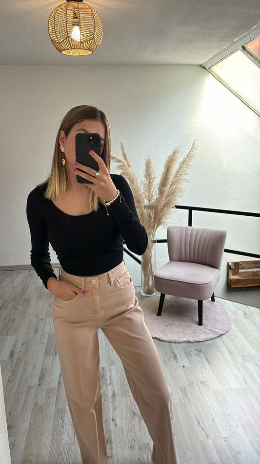 Mom fit jeans beige