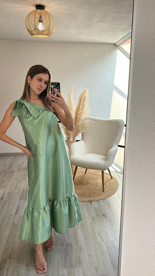 One shoulder maxijurk