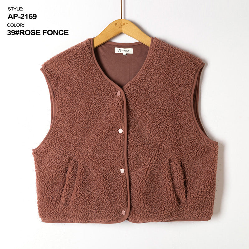 TEDDY GILET OUD-ROZE