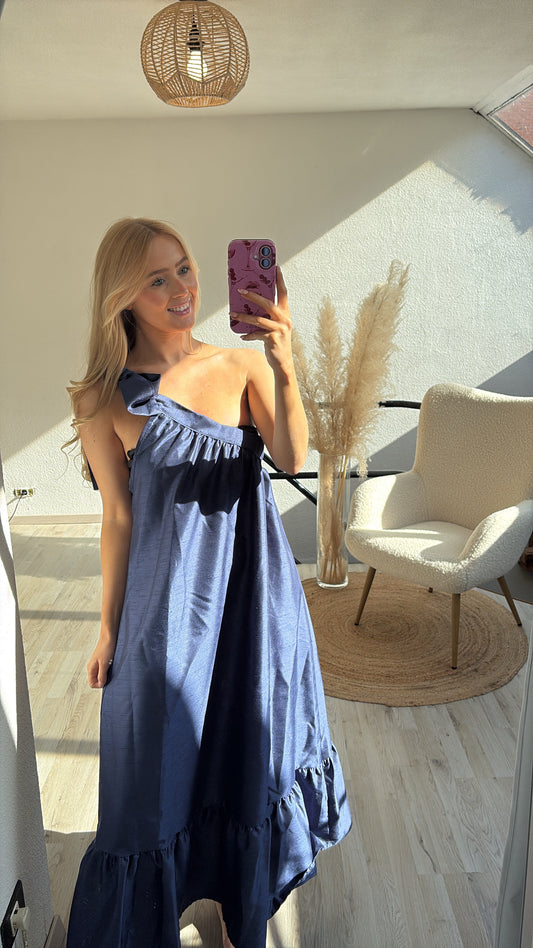 One shoulder jurk navy
