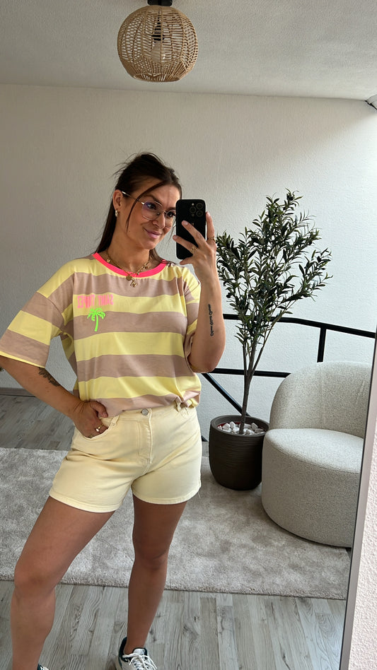 SOLEIL SHIRT BEIGE GEEL