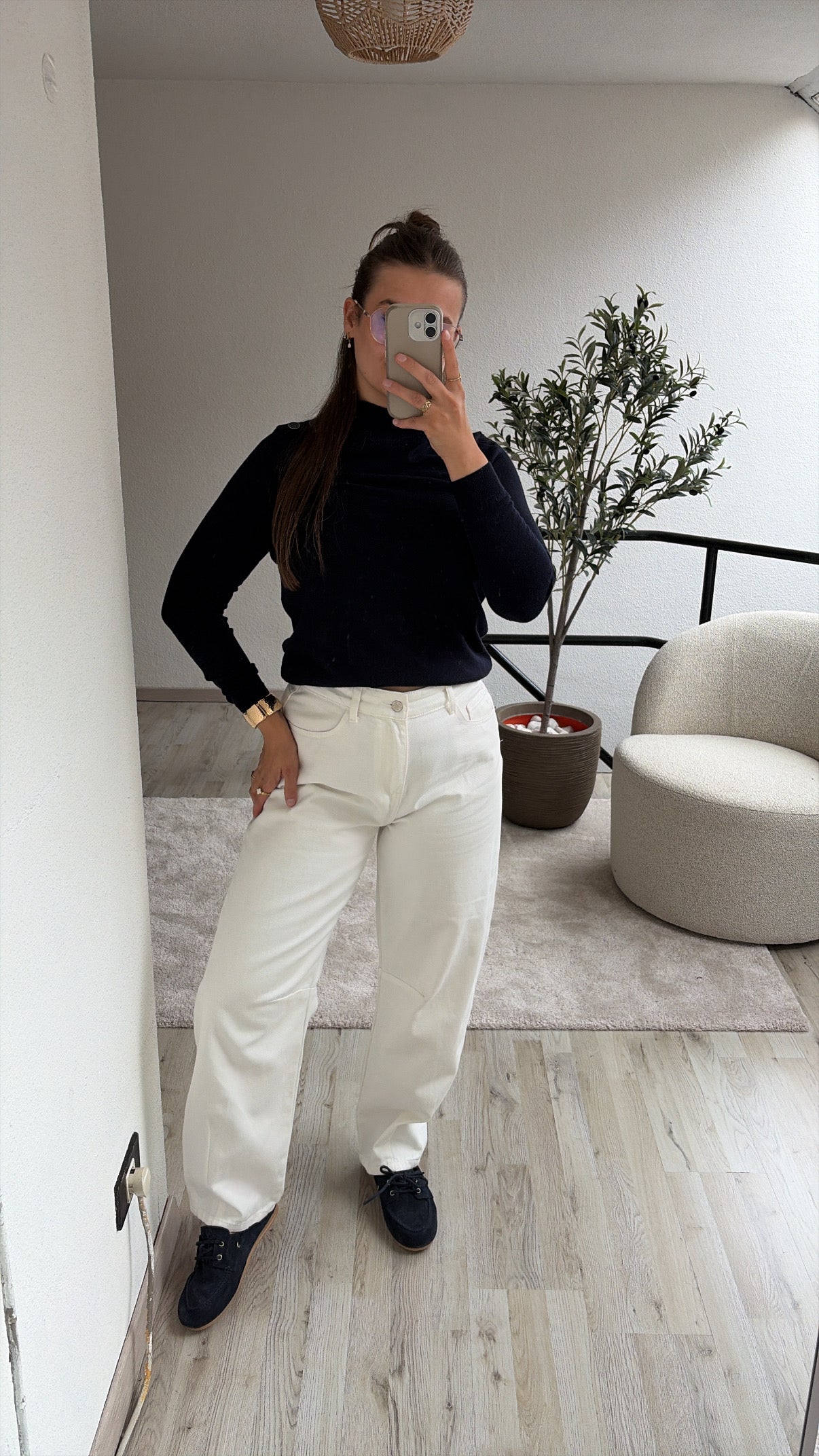BALLOON JEANS WIT