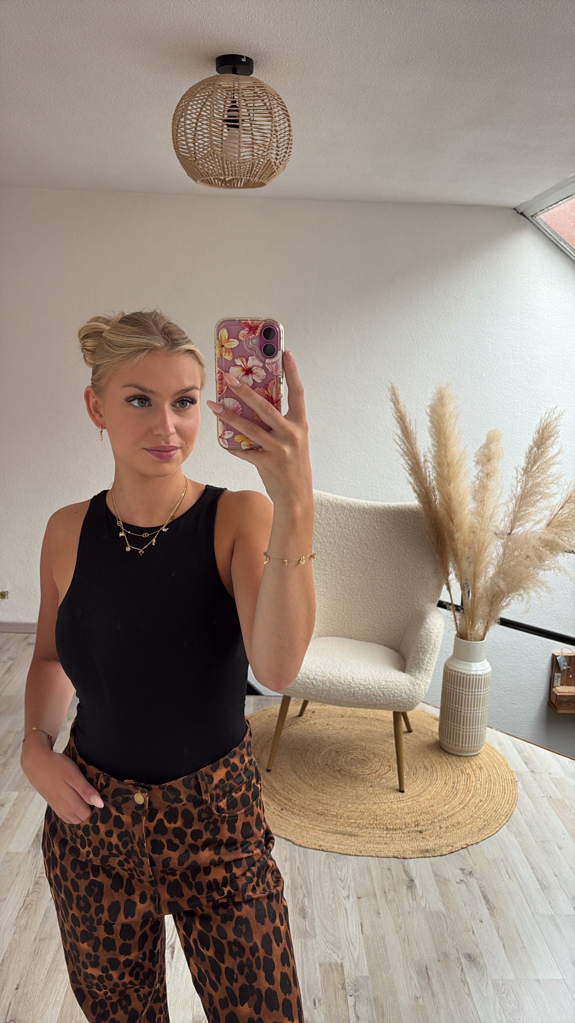 Leopard jeans