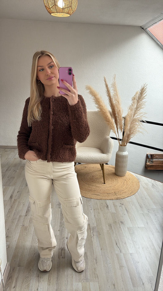 Bruine cardigan