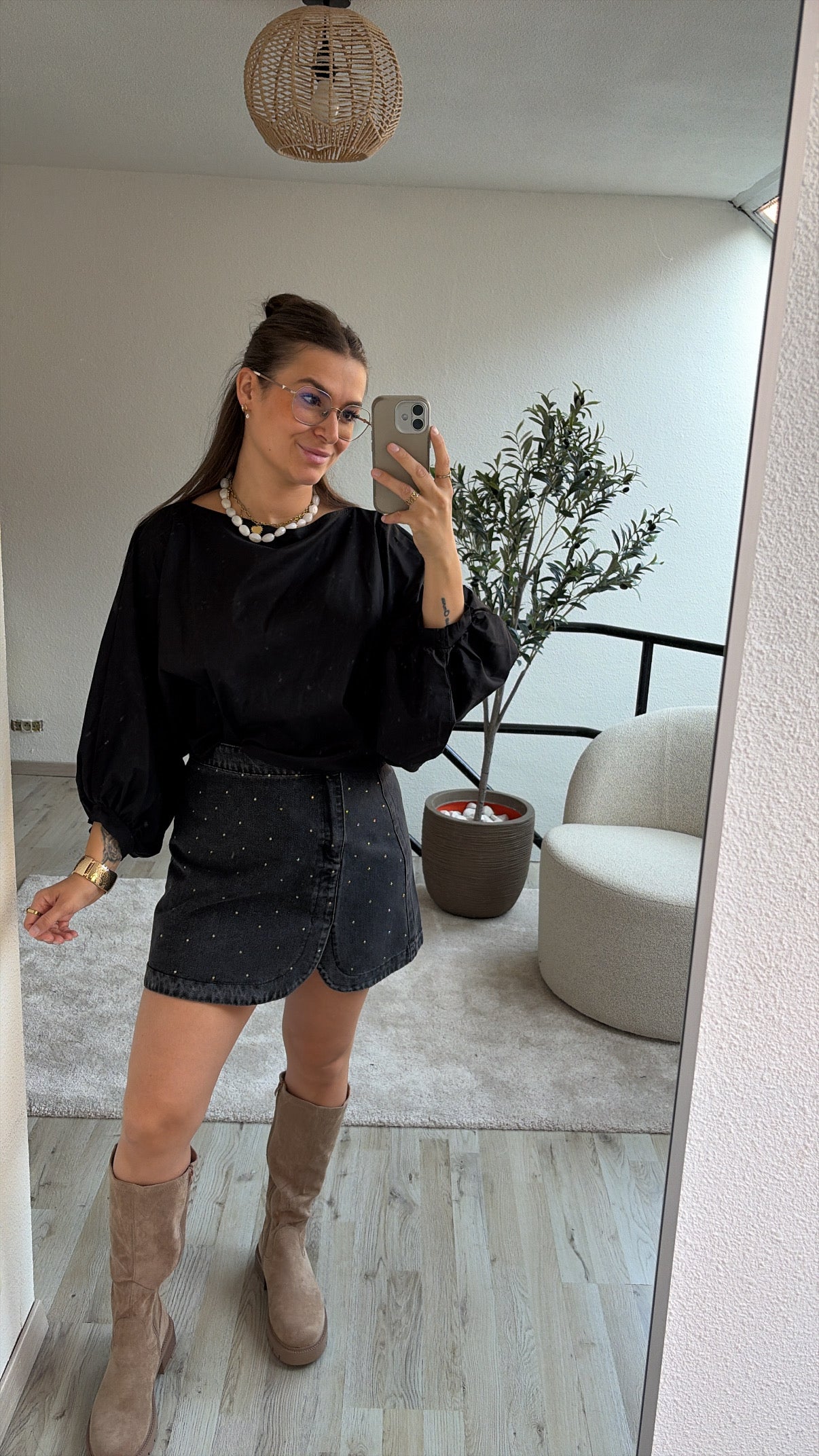 JEANSROK DIAMANTJES