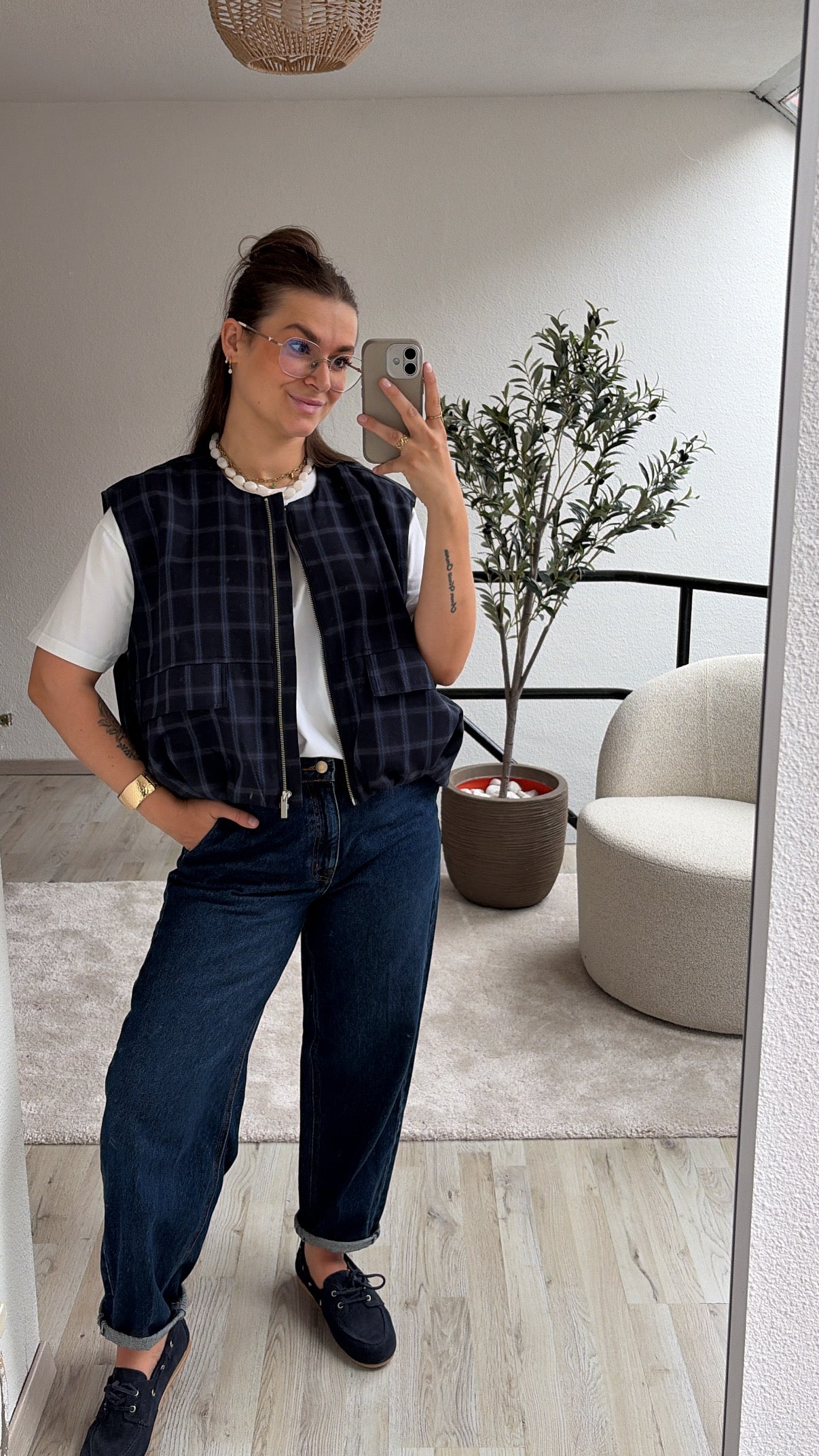BALLOON JEANS DONKERBLAUW