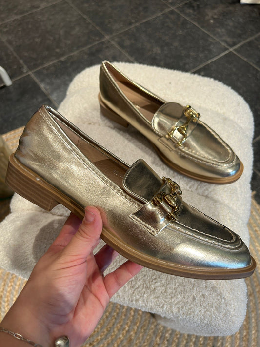 Loafers goudkleurig
