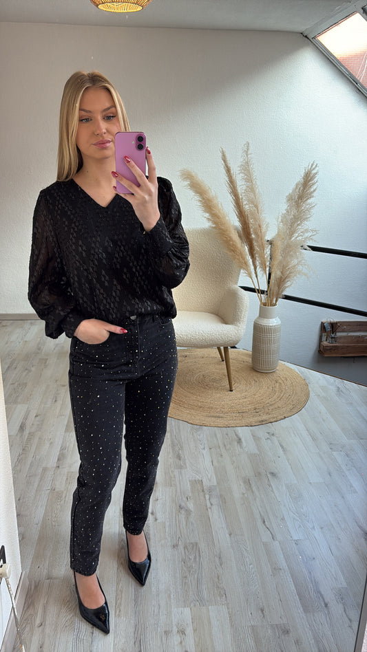 Blouse glitters