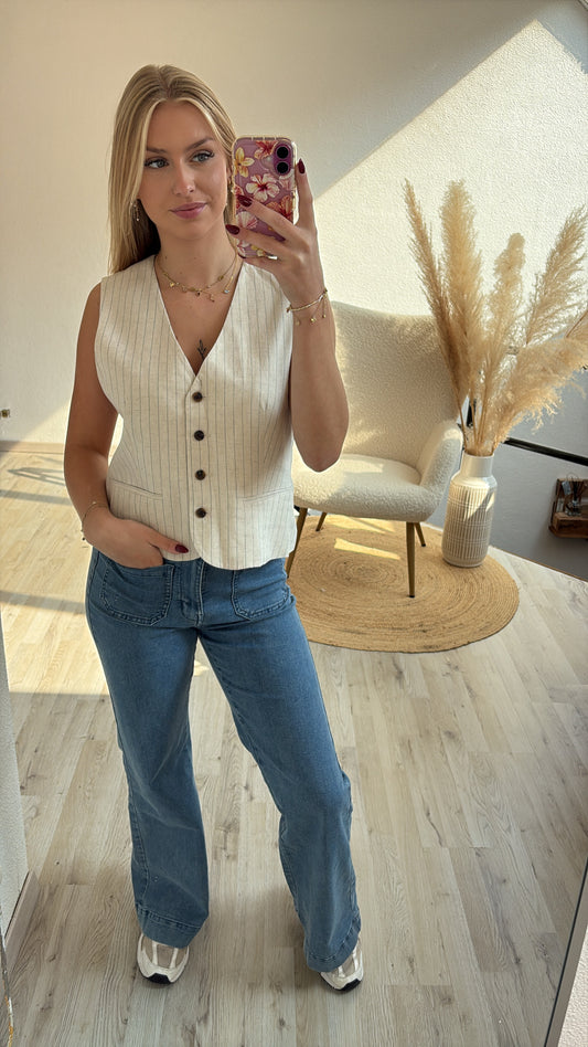 Gilet top beige