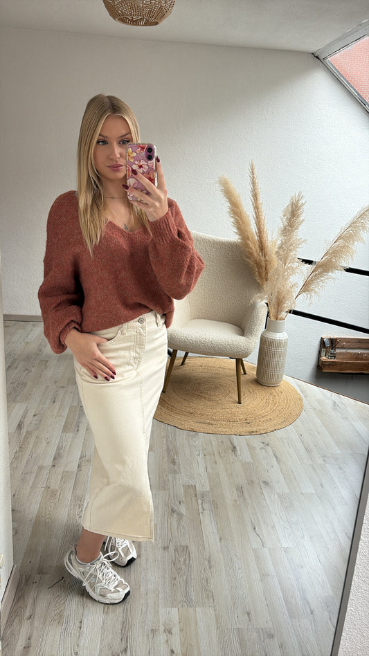Jeansrok beige
