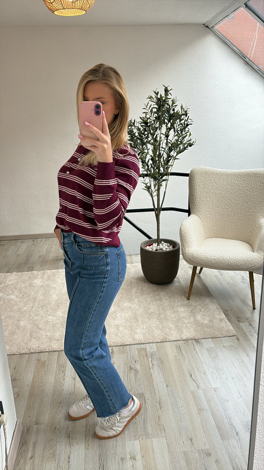 BURGUNDY POLO STREPEN