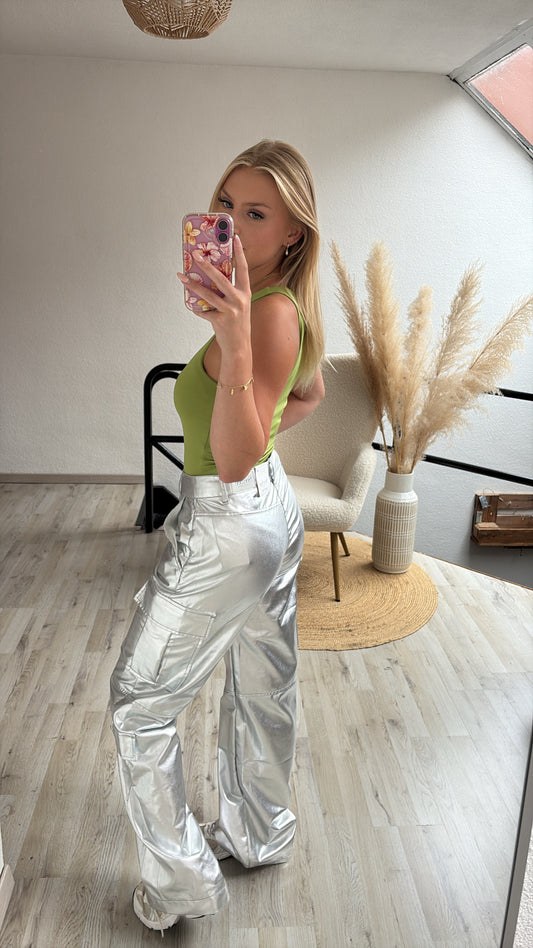 Metallic broek