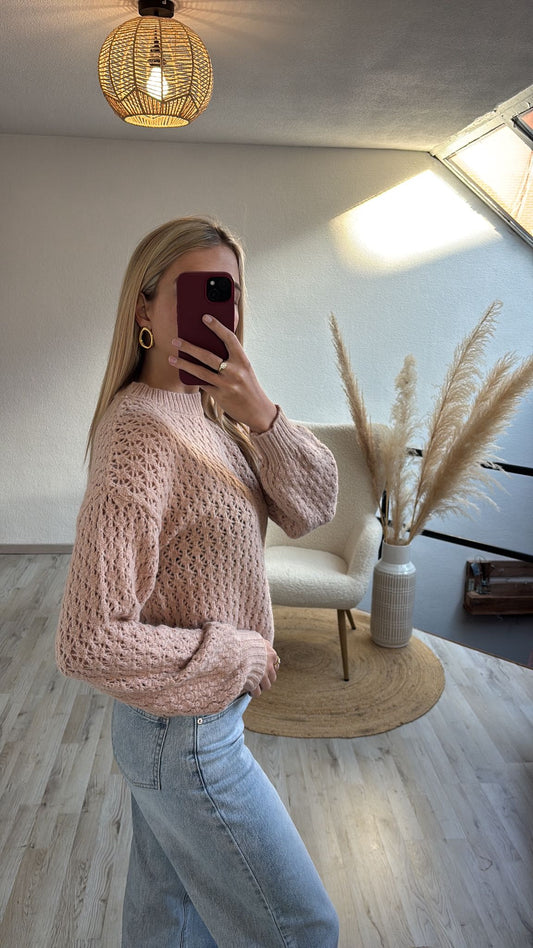 Oud-roze knit
