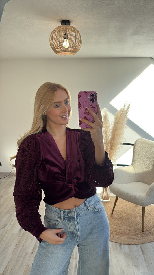 Burgundy blouse