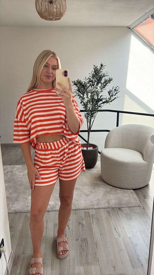BADSTOF SET ORANJE