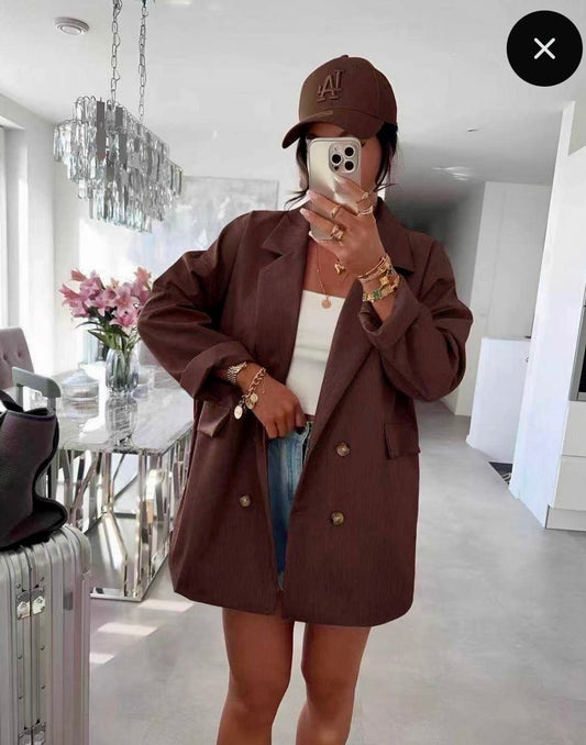 Bruine blazer oversized